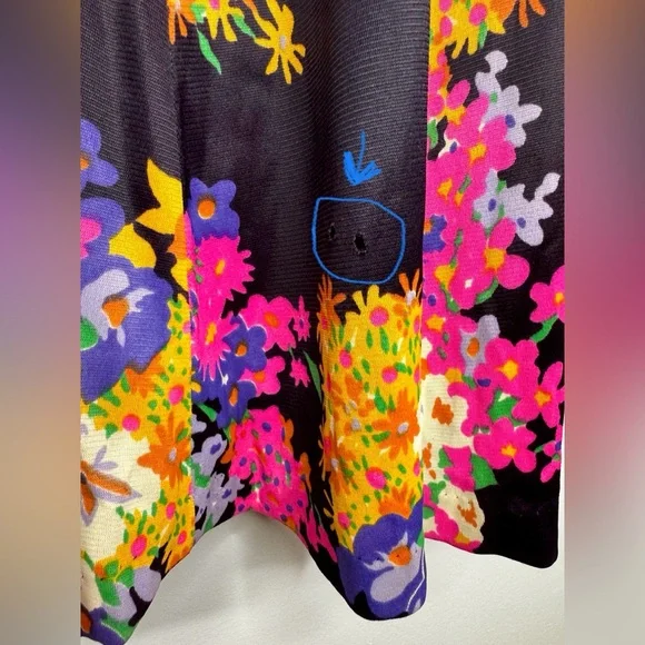 Vintage Montgomery Ward Maxi Dress Sz 8 Floral Conservative - Picture 8 of 8